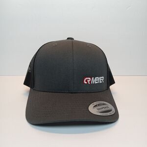 Yupoong The Classics Black And Grey CR Meyer Snapback Mesh Baseball Cap NWOT